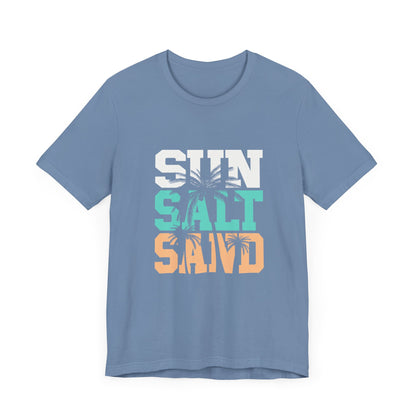 Sun Salt Sand Beach Shirt, Summer Ocean Vacation T-Shirt, Coastal Surf Lover Gift - PopCultureByDesign36