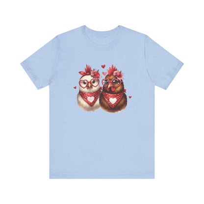 Valentines Day Farm Chickens Shirt, Valentine Farm Shirt, Chicken Shirt - PopCultureByDesign36