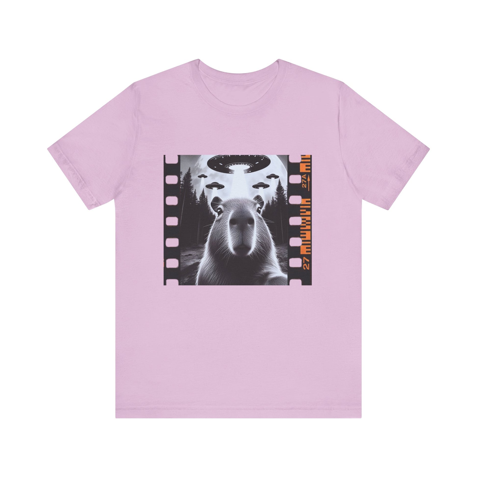 Capybara UFO Funny Tshirt, Cool Capybaras Meme T-Shirt, Alien Abduction Gift Tee - PopCultureByDesign36