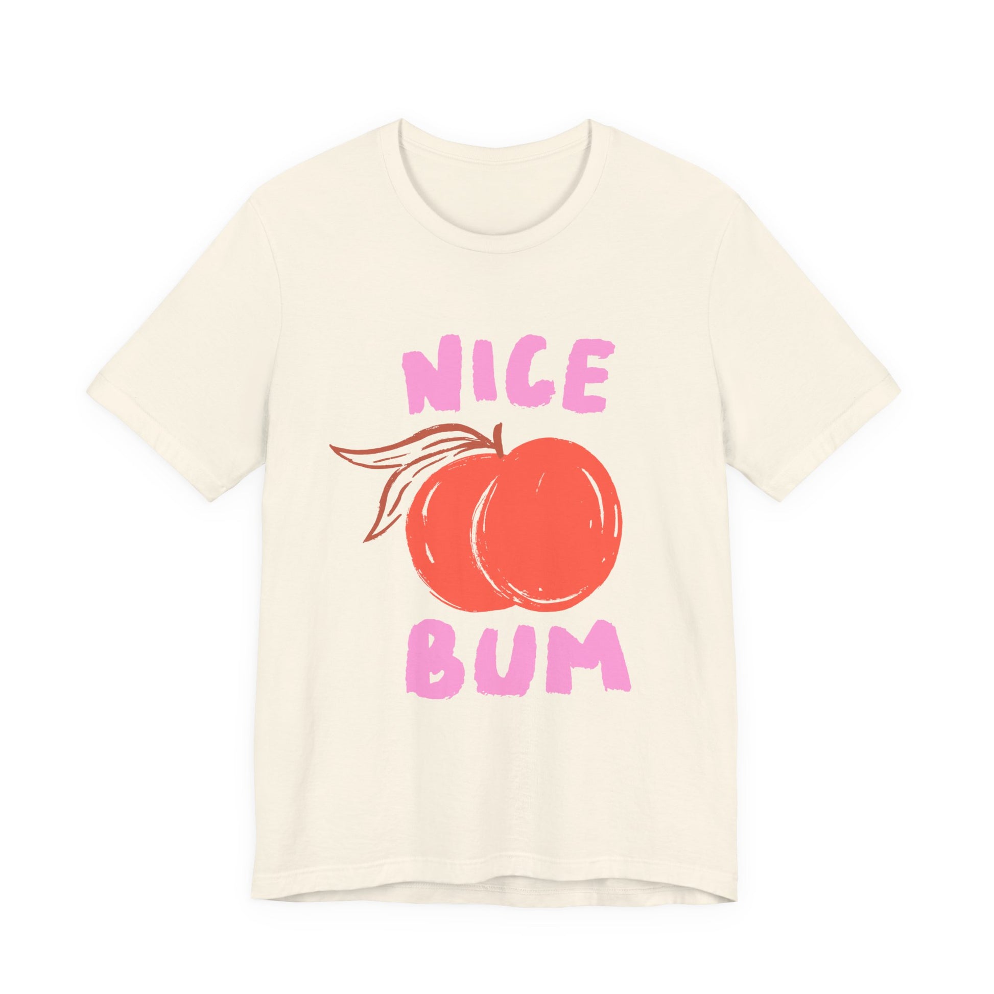 Nice Bum Peach Shirt, Cute Fruit Graphic T-Shirt, Food Lover Tee - PopCultureByDesign36