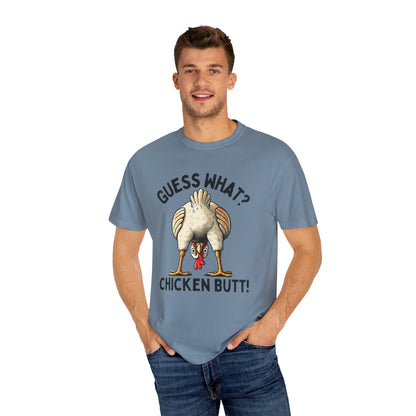 Funny Guess What Chicken Butt Humorous Chicken Lover Tee, Dad Joke Shirt - PopCultureByDesign36