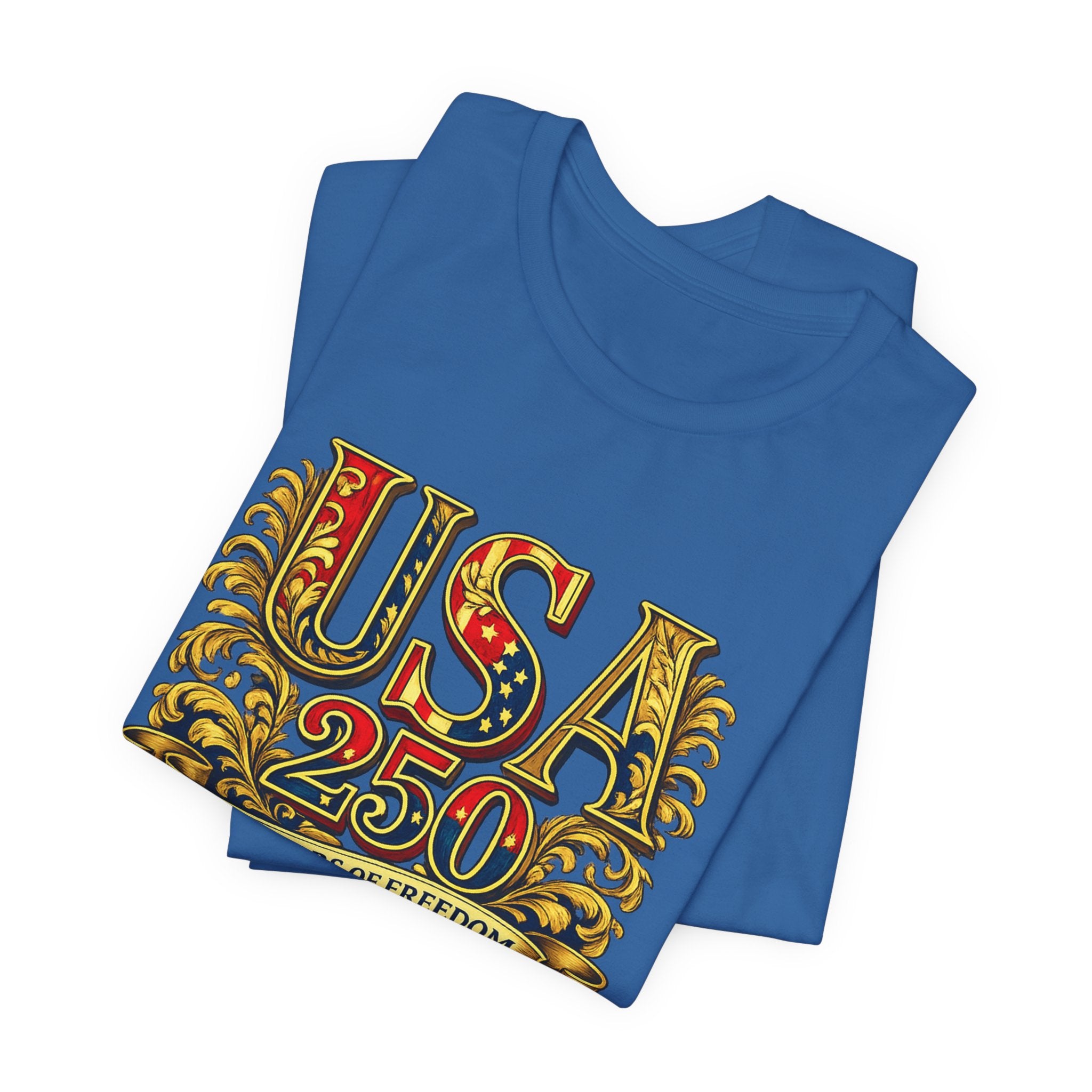 Retro 250 Years USA Freedom Independence Tee Patriotic Americana by Printify