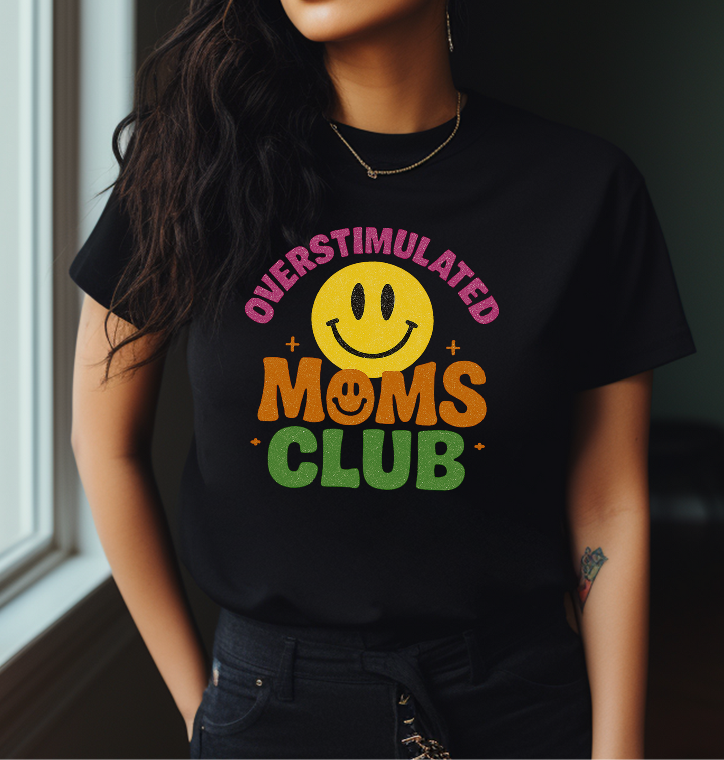 Overstimulated Moms Club Tee, Exhausted Mom T-Shirt, Mom Life Shirt - PopCultureByDesign36