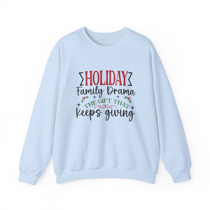 Holiday Family Drama The Gift That Keeps Giving Sweatshirt, Family Matching - PopCultureByDesign36
