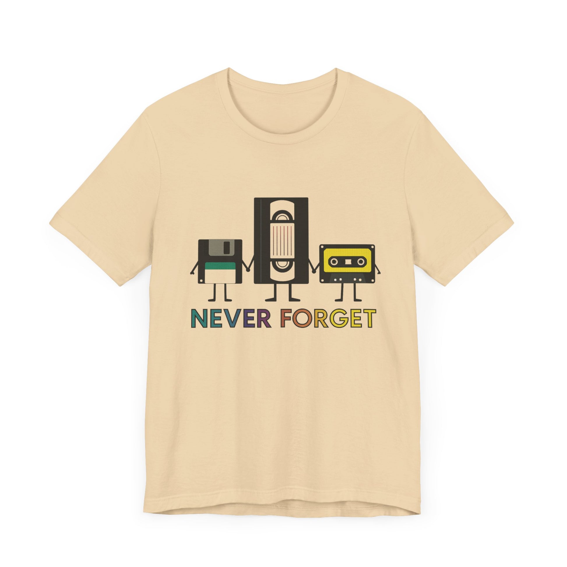 Retro VHS & Cassette Tape Unisex Tee, Vintage Never Forget T-Shirt - PopCultureByDesign36