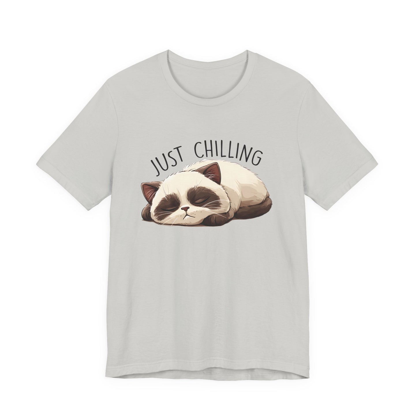 Just Chilling, Lazy Cat Shirt, Cute Cat Shirt, Cat Lover Gift, Funny Cat Shirt - PopCultureByDesign36