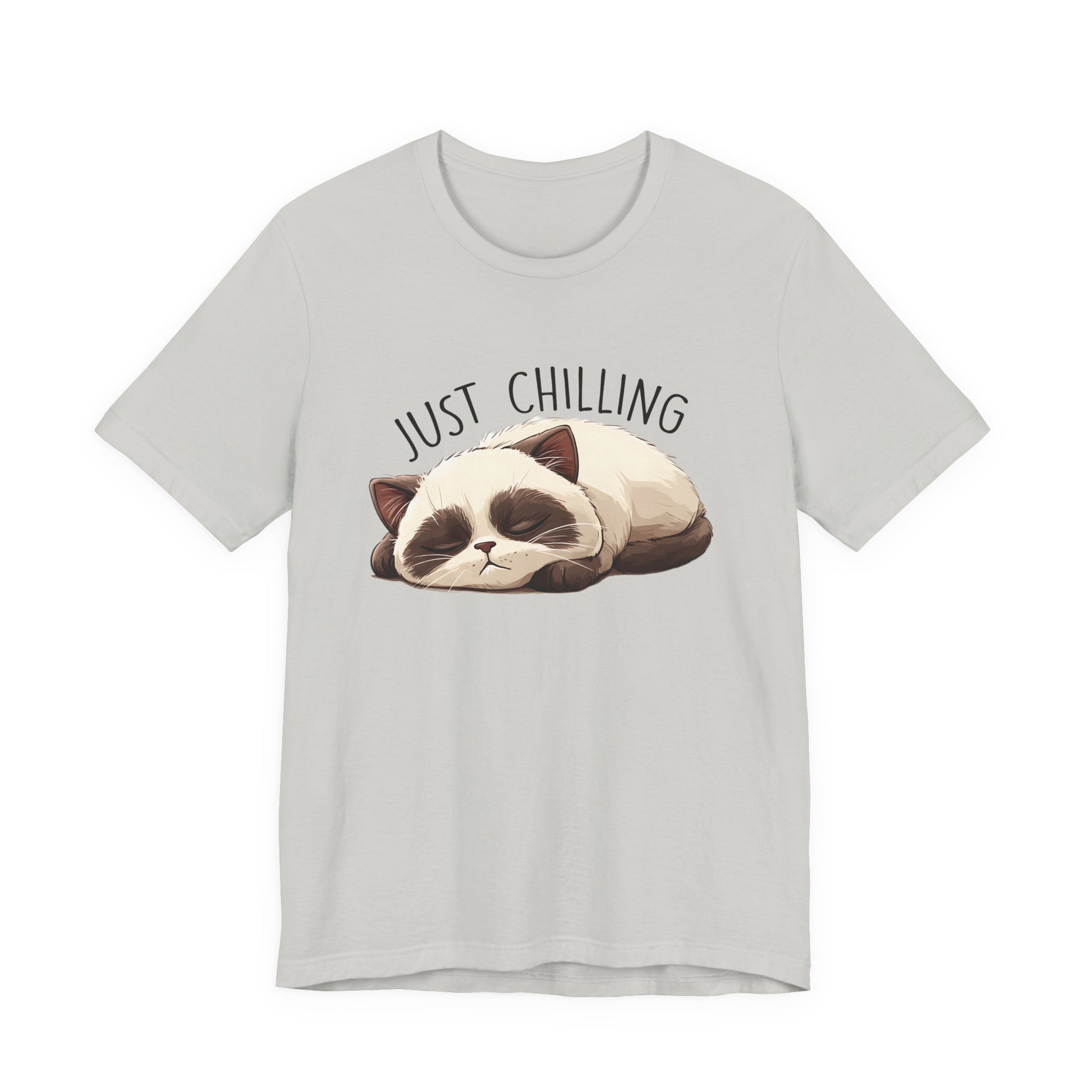 Just Chilling, Lazy Cat Shirt, Cute Cat Shirt, Cat Lover Gift, Funny Cat Shirt - PopCultureByDesign36