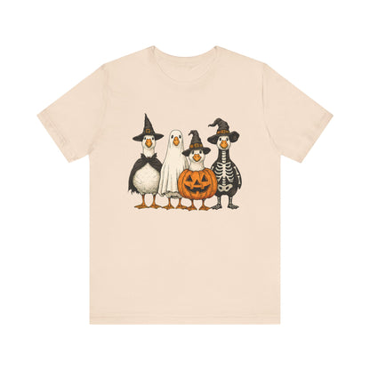 Duck Halloween Tee, Funny Halloween Duck Shirt, Quirky Bird Top - PopCultureByDesign36