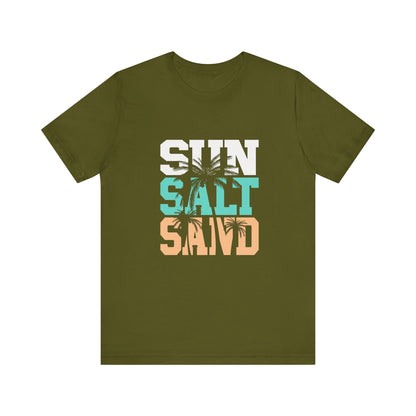 Sun Salt Sand Beach Shirt, Summer Ocean Vacation T-Shirt, Coastal Surf Lover Gift - PopCultureByDesign36