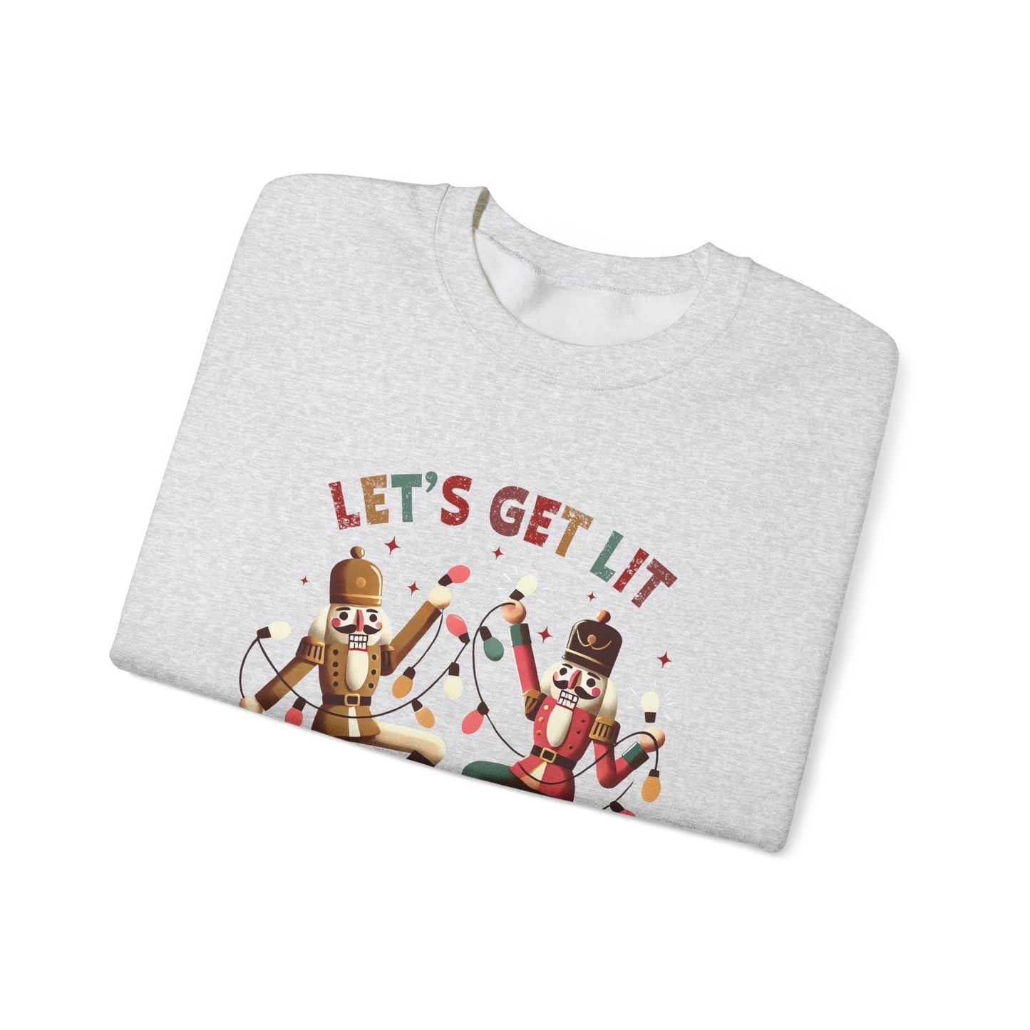Let's get lit sweatshirt , Funny nutcracker Christmas shirt, Funny nutcracker - PopCultureByDesign36