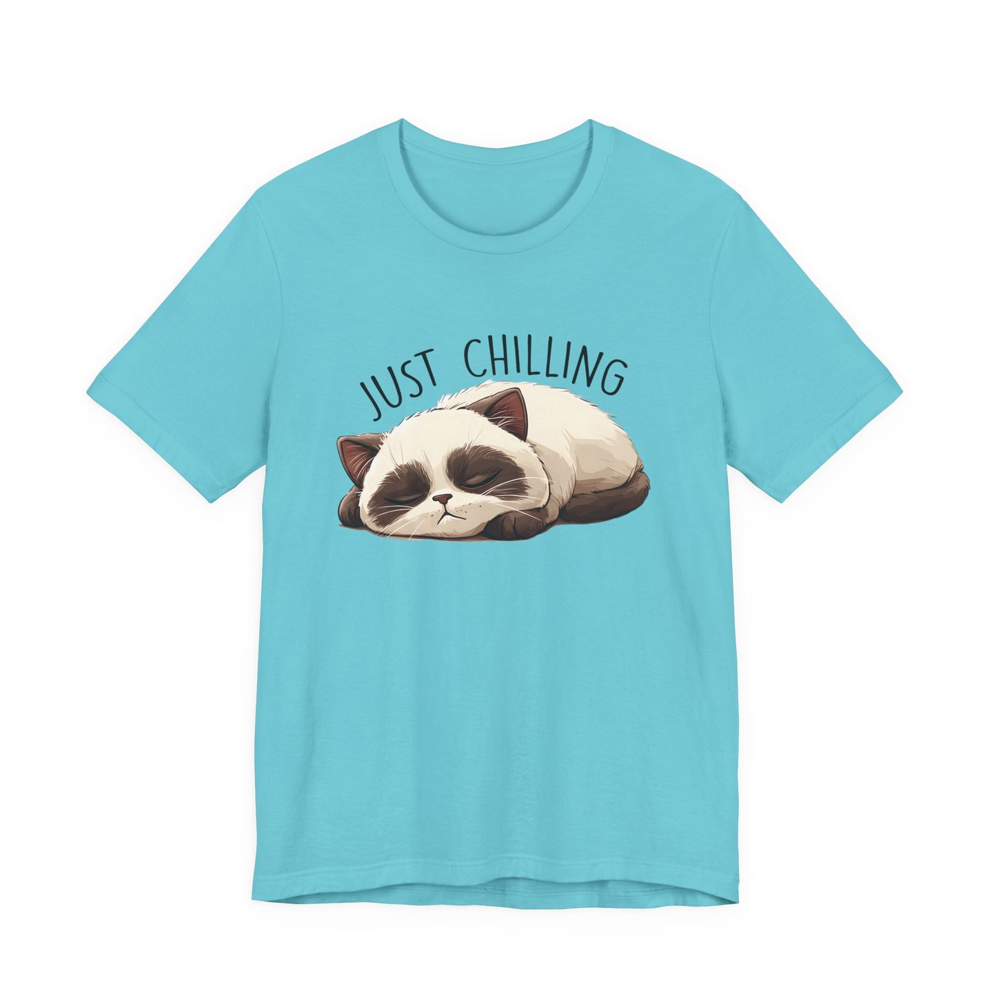 Just Chilling, Lazy Cat Shirt, Cute Cat Shirt, Cat Lover Gift, Funny Cat Shirt - PopCultureByDesign36
