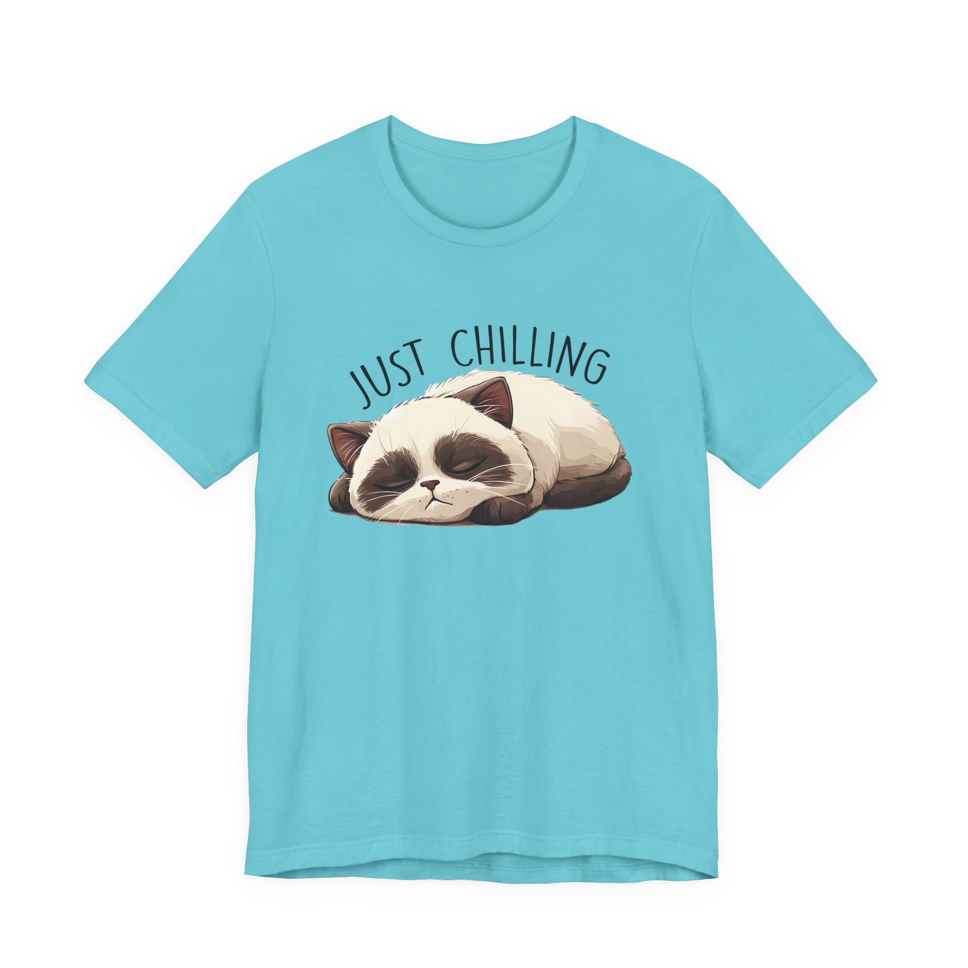 Just Chilling, Lazy Cat Shirt, Cute Cat Shirt, Cat Lover Gift, Funny Cat Shirt - PopCultureByDesign36