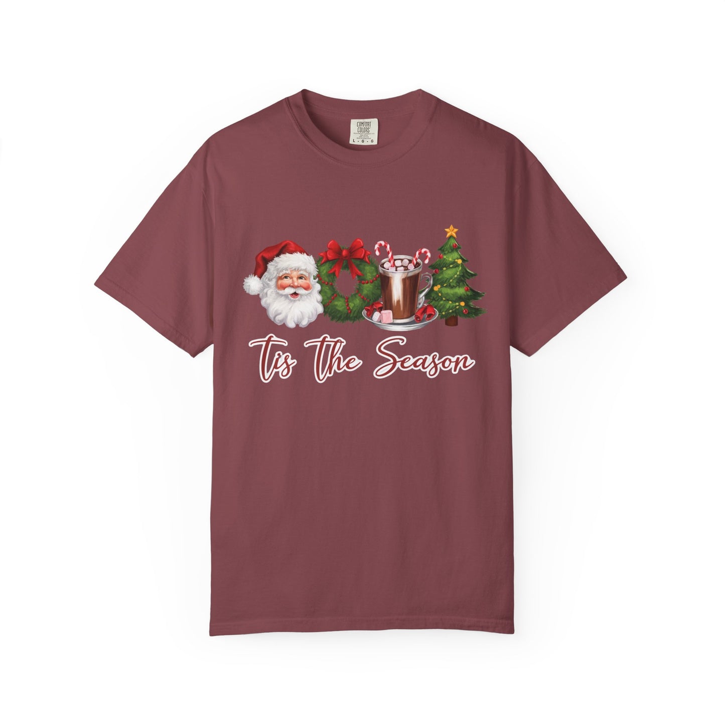 Comfort Colors® Retro Christmas, Tis the Season, Santa Claus Watercolor Christmas - PopCultureByDesign36