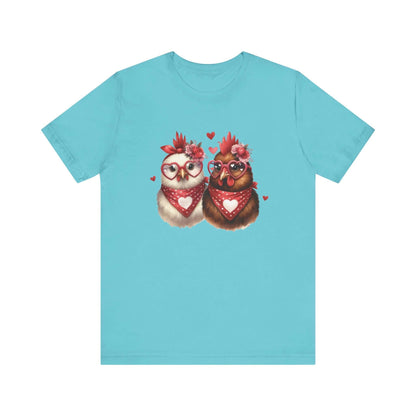 Valentines Day Farm Chickens Shirt, Valentine Farm Shirt, Chicken Shirt - PopCultureByDesign36