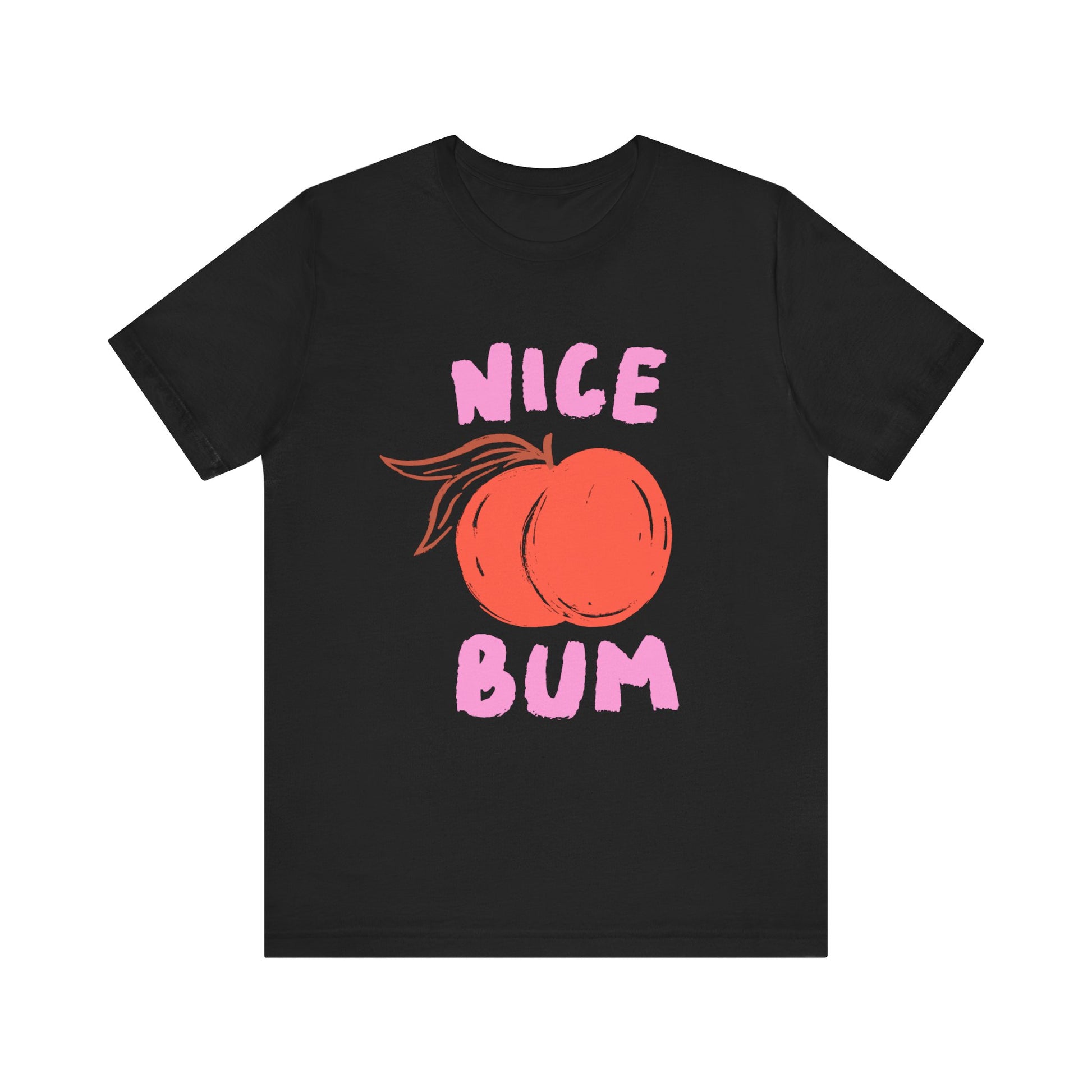 Nice Bum Peach Shirt, Cute Fruit Graphic T-Shirt, Food Lover Tee - PopCultureByDesign36