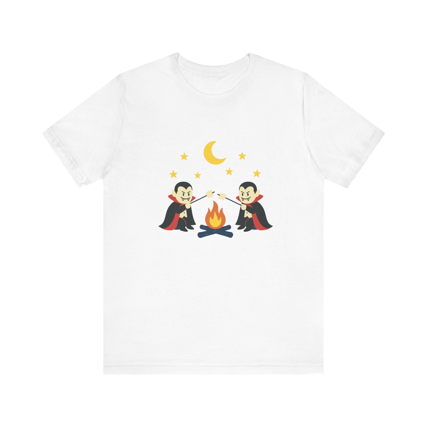 Camping Dracula Tee, Halloween Shirt, Spooky Camping Top - PopCultureByDesign36