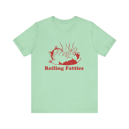 Rolling Fatties Cat TShirt, Funny Cat Graphic Shirt, Cat Lovers Gift - PopCultureByDesign36