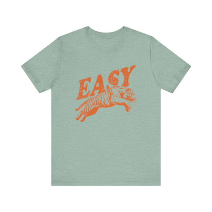 Easy Orange Tiger Shirt, Retro Boho Tee, Hippie Clothes, Indie Shirt - PopCultureByDesign36
