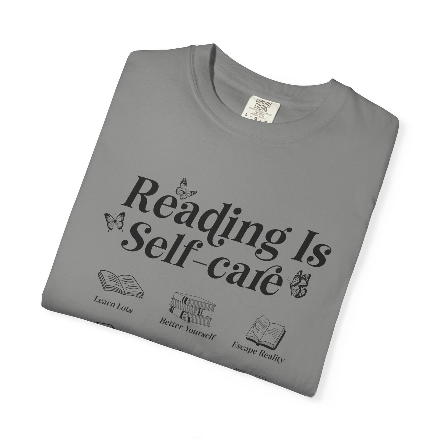 Book Lover Tee, Relaxation Vibes Shirt, Mindfulness Gift, Cozy Reading Top - PopCultureByDesign36