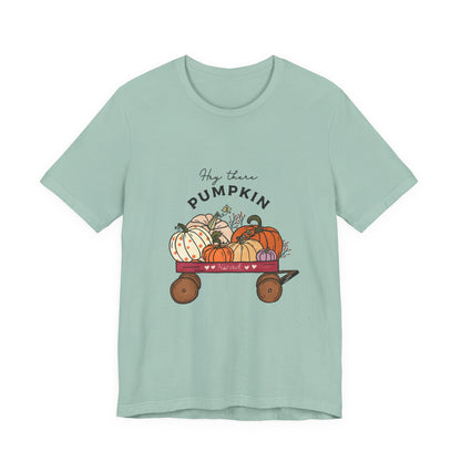 Hey There Pumpkin Unisex Tee, Autumn Halloween Pumpkin T-Shirt - PopCultureByDesign36