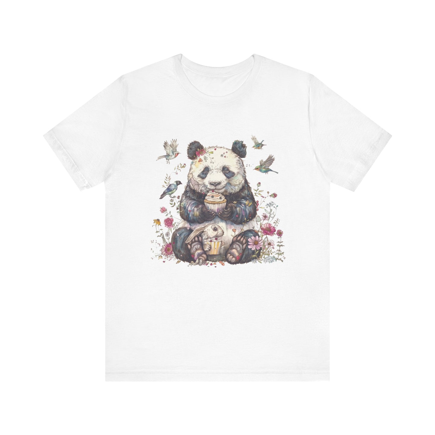 Cute Panda Eating Cupcake Shirt, Panda Tshirt Girls, Panda Lover Shirt - PopCultureByDesign36