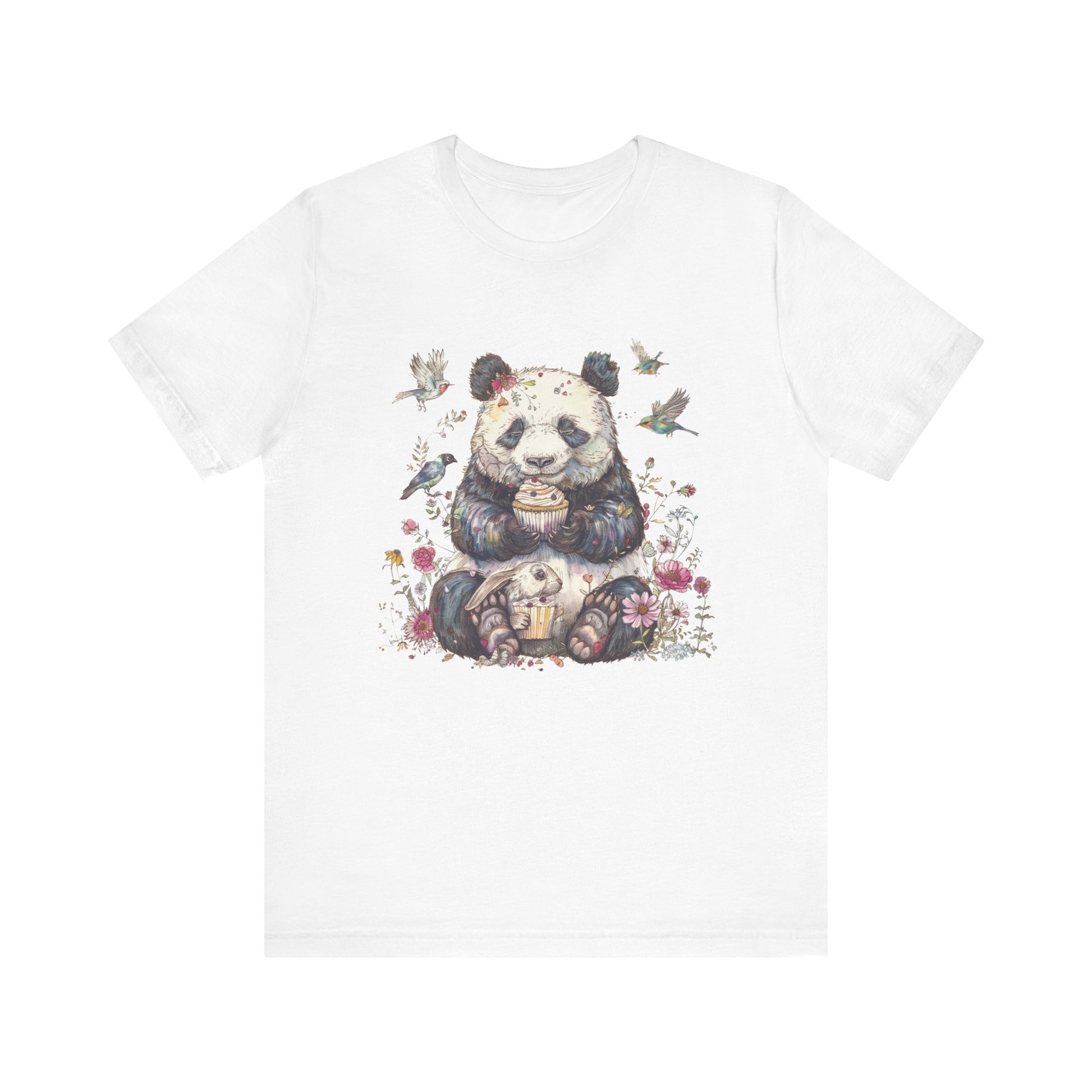 Cute Panda Eating Cupcake Shirt, Panda Tshirt Girls, Panda Lover Shirt - PopCultureByDesign36