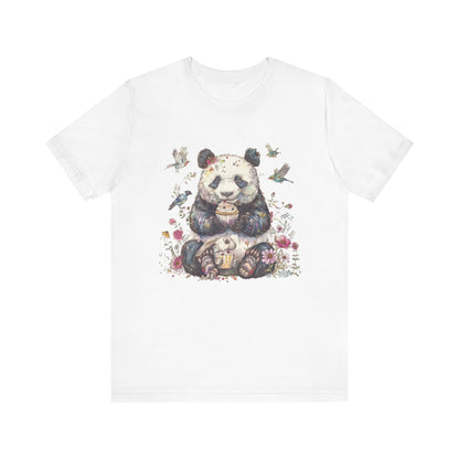 Cute Panda Eating Cupcake Shirt, Panda Tshirt Girls, Panda Lover Shirt - PopCultureByDesign36