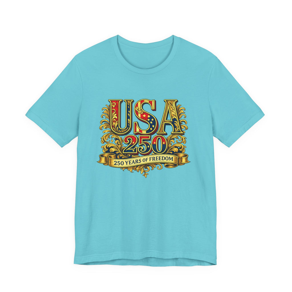 Retro 250 Years USA Freedom T-Shirt | Patriotic Americana Independence Anniversary by Printify