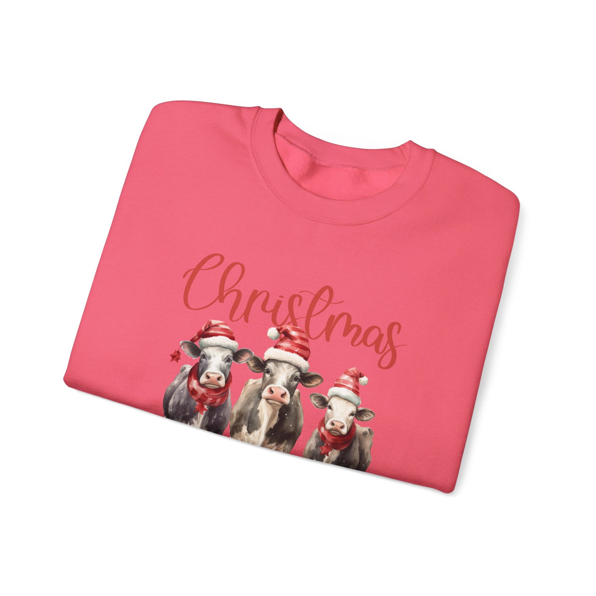 Christmas In The Barn, Cute Cow Christmas shirt, Country Farm Christmas Sweatshirt - PopCultureByDesign36