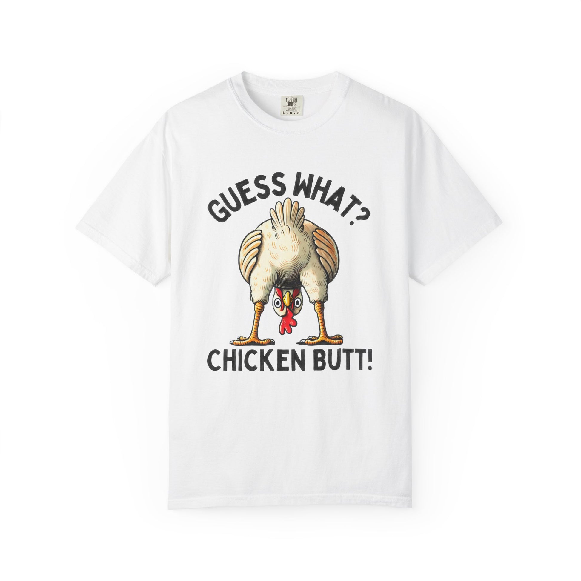 Funny Guess What Chicken Butt Humorous Chicken Lover Tee, Dad Joke Shirt - PopCultureByDesign36