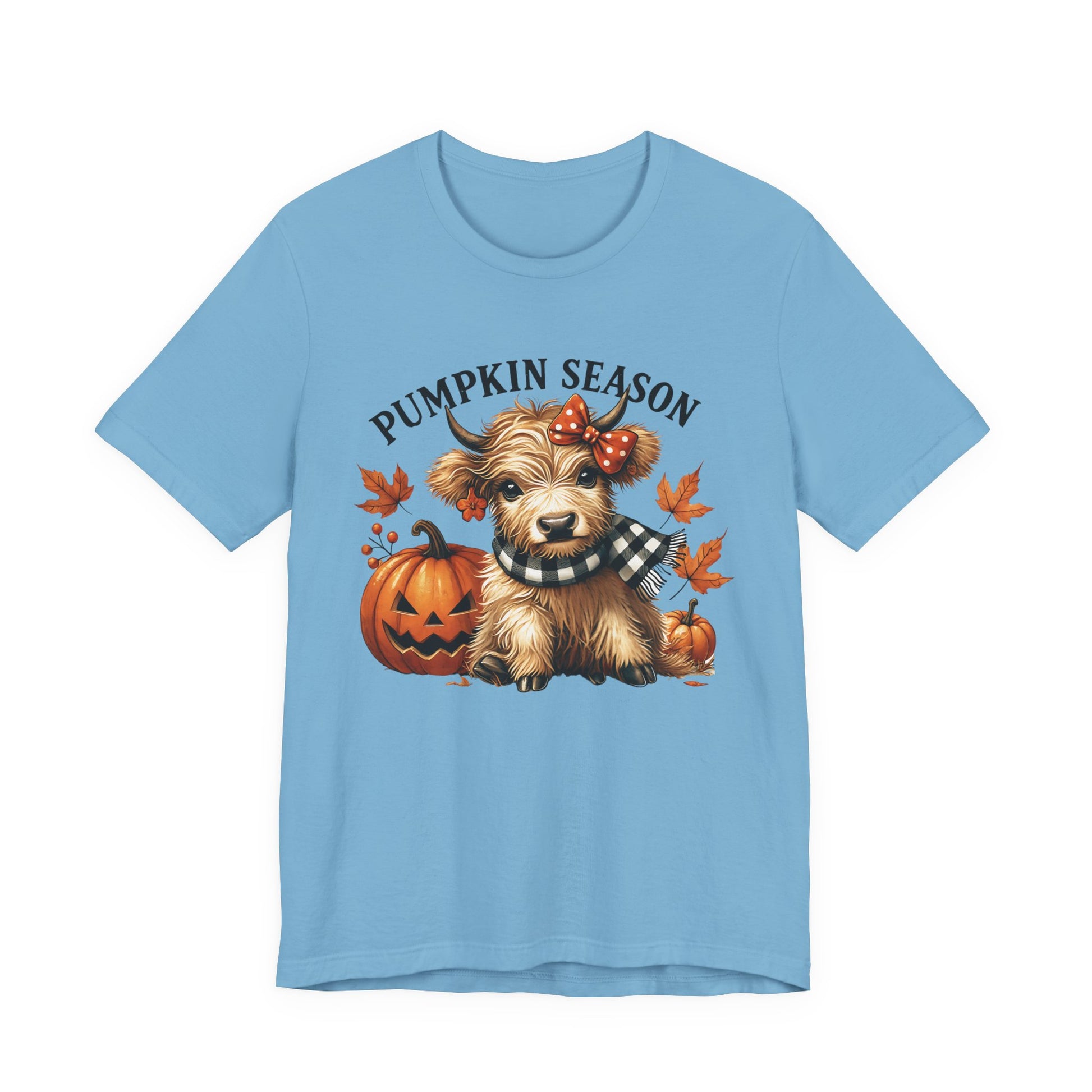 Pumpkin season, cute highland cow, baby cow shirt, Cute Cow shirt - PopCultureByDesign36