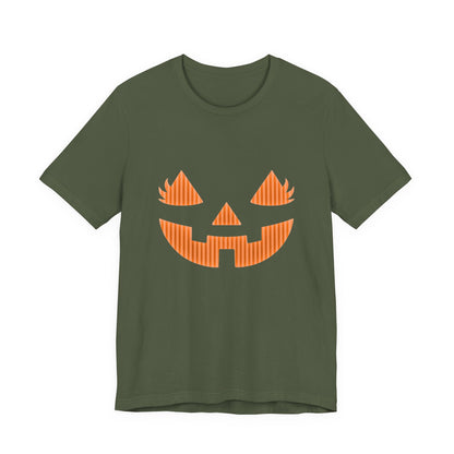 Halloween Pumpkin Tee, Spooky Shirt, Fall T-Shirt, Pumpkin Face Top - PopCultureByDesign36