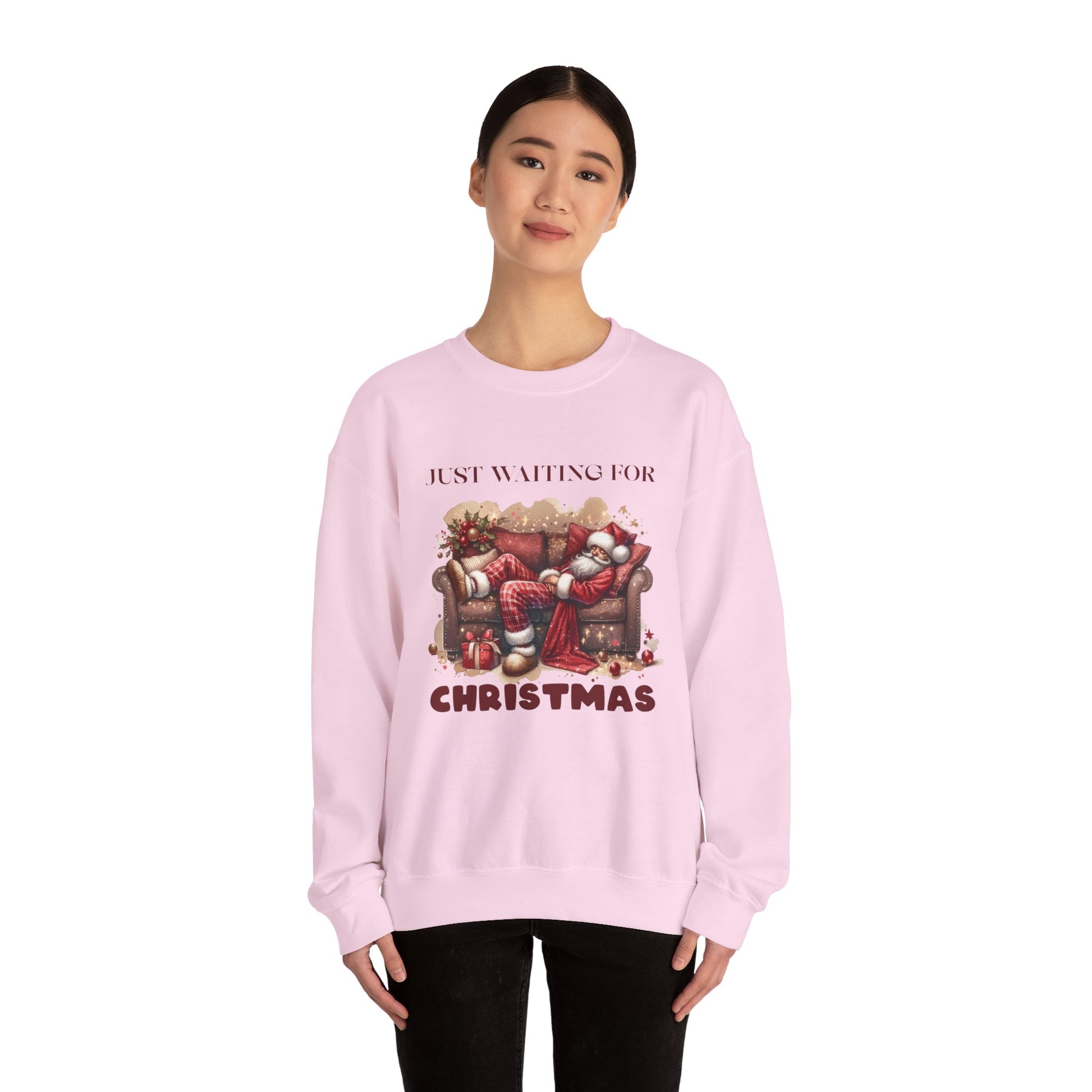 Just Waiting For Christmas Sweatshirt,Santa Clause Shirt ,Funny Christmas Shirt - PopCultureByDesign36