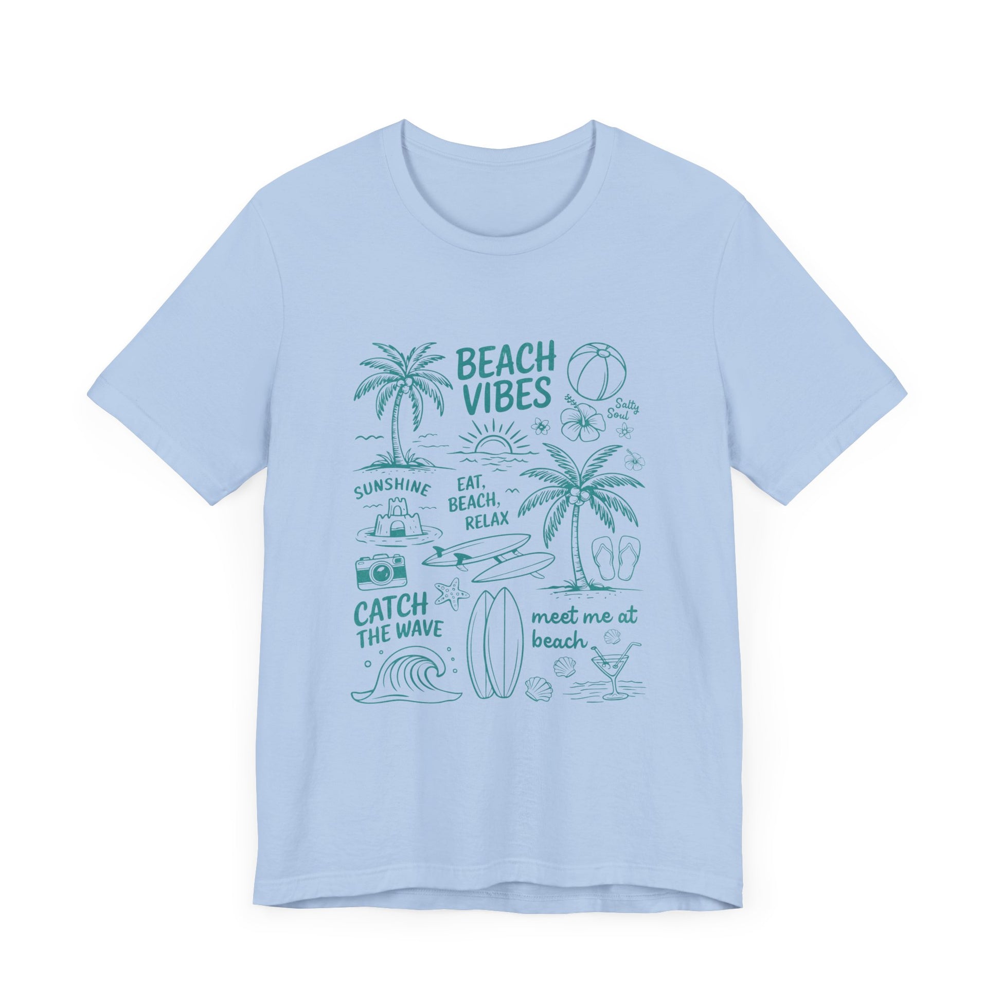 Beach Vibes Shirt, Ocean Lover Shirt, Summer T-Shirt, Sea Life Top - PopCultureByDesign36