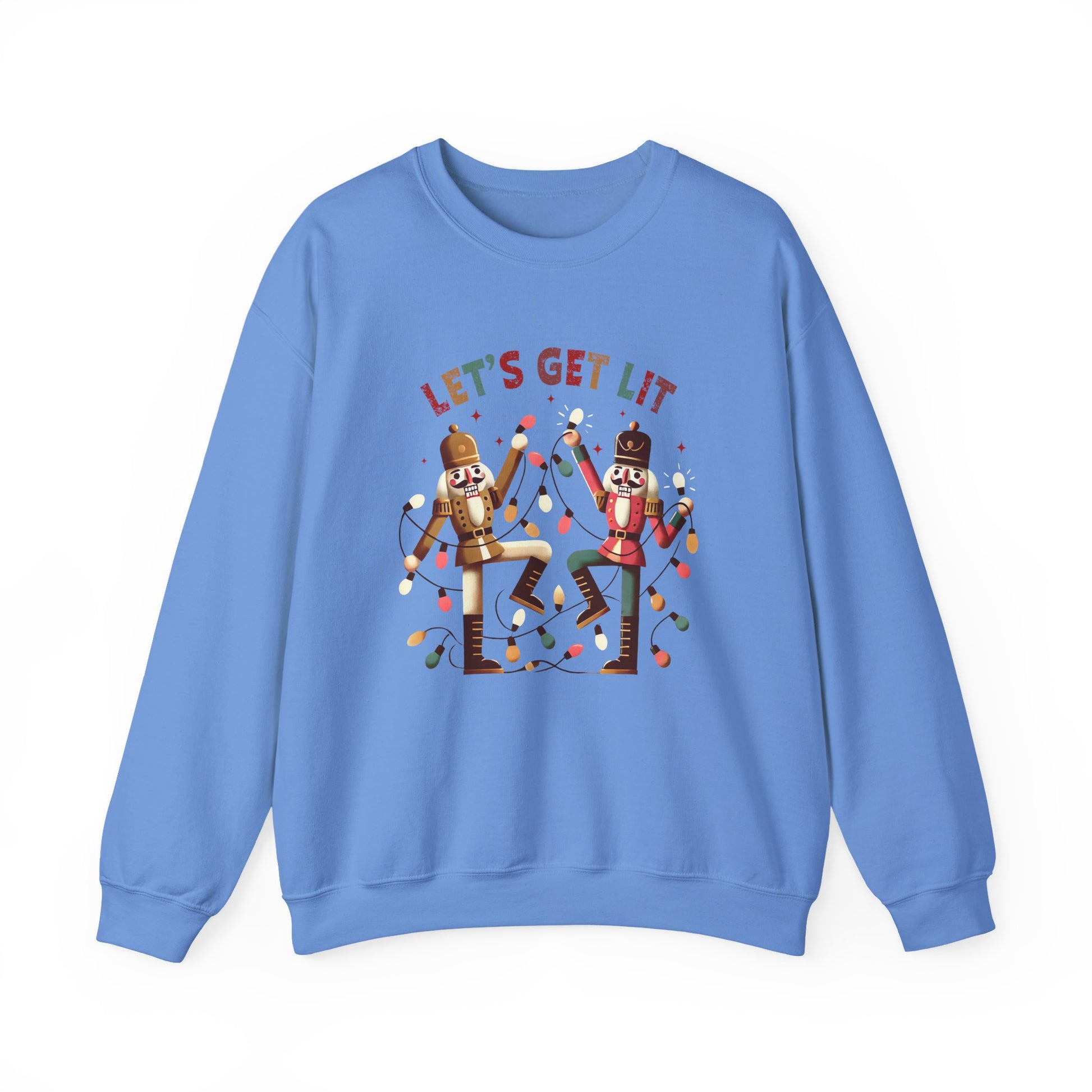 Let's get lit sweatshirt , Funny nutcracker Christmas shirt, Funny nutcracker - PopCultureByDesign36