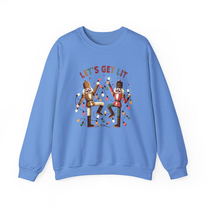 Let's get lit sweatshirt , Funny nutcracker Christmas shirt, Funny nutcracker - PopCultureByDesign36