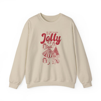 Christmas Sweatshirt, Pin Up Girl Christmas, Christmas Jolly - PopCultureByDesign36