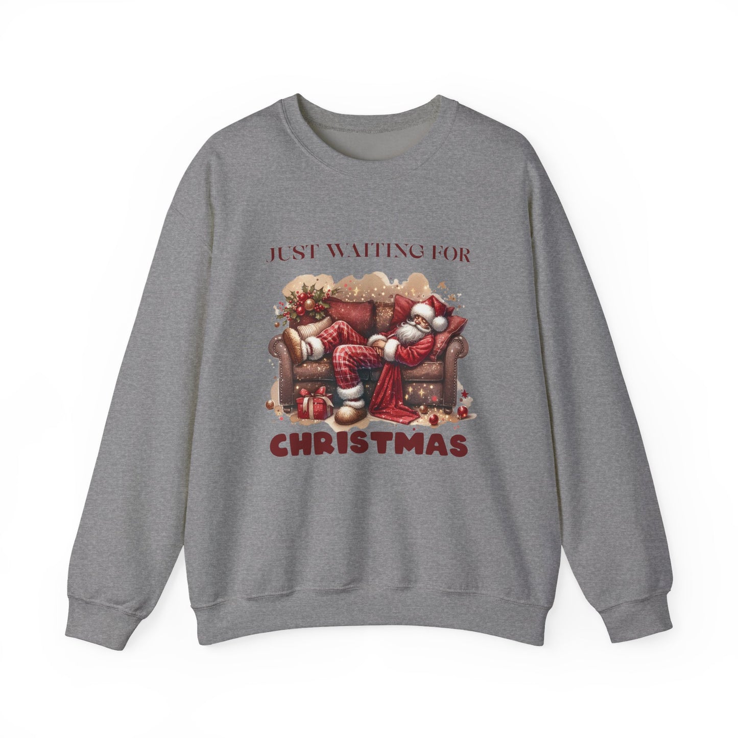 Just Waiting For Christmas Sweatshirt,Santa Clause Shirt ,Funny Christmas Shirt - PopCultureByDesign36