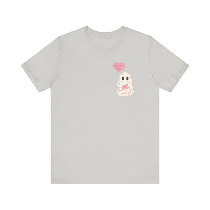 Valentine's 'Be My Boo' Ghost Tee — Cute Ghost Holding 'Be Mine' Balloon