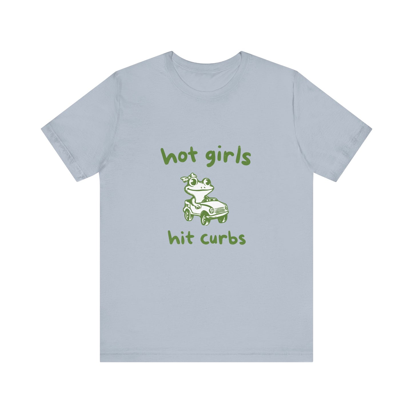 Hot Girls Hit Curbs Shirt, Funny Meme Graphic Tee, Y2K Vintage Humor - PopCultureByDesign36