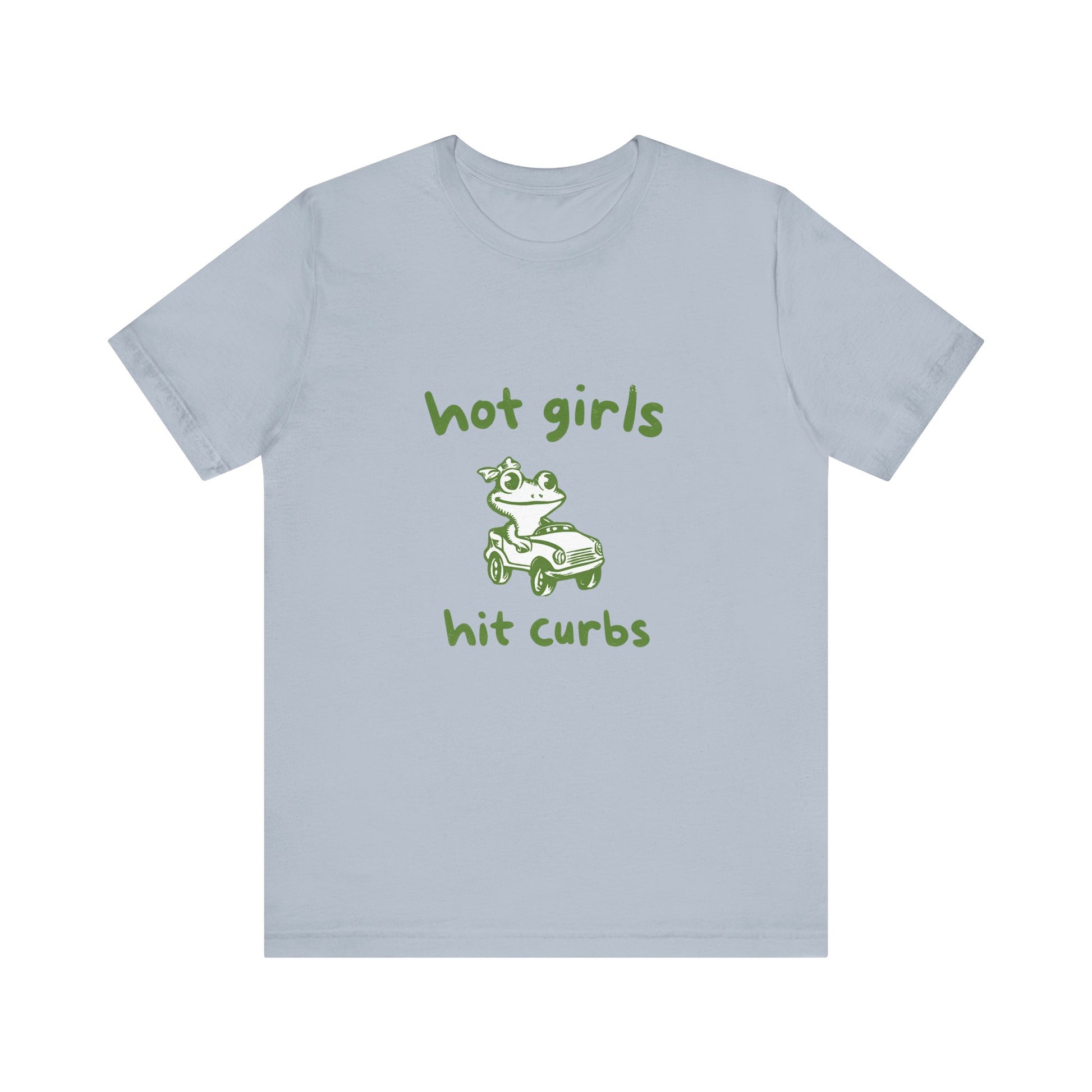 Hot Girls Hit Curbs Shirt, Funny Meme Graphic Tee, Y2K Vintage Humor - PopCultureByDesign36