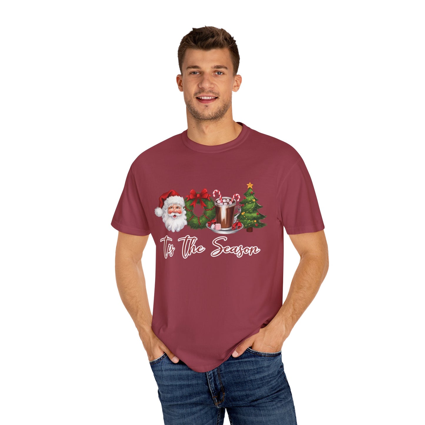 Comfort Colors® Retro Christmas, Tis the Season, Santa Claus Watercolor Christmas - PopCultureByDesign36