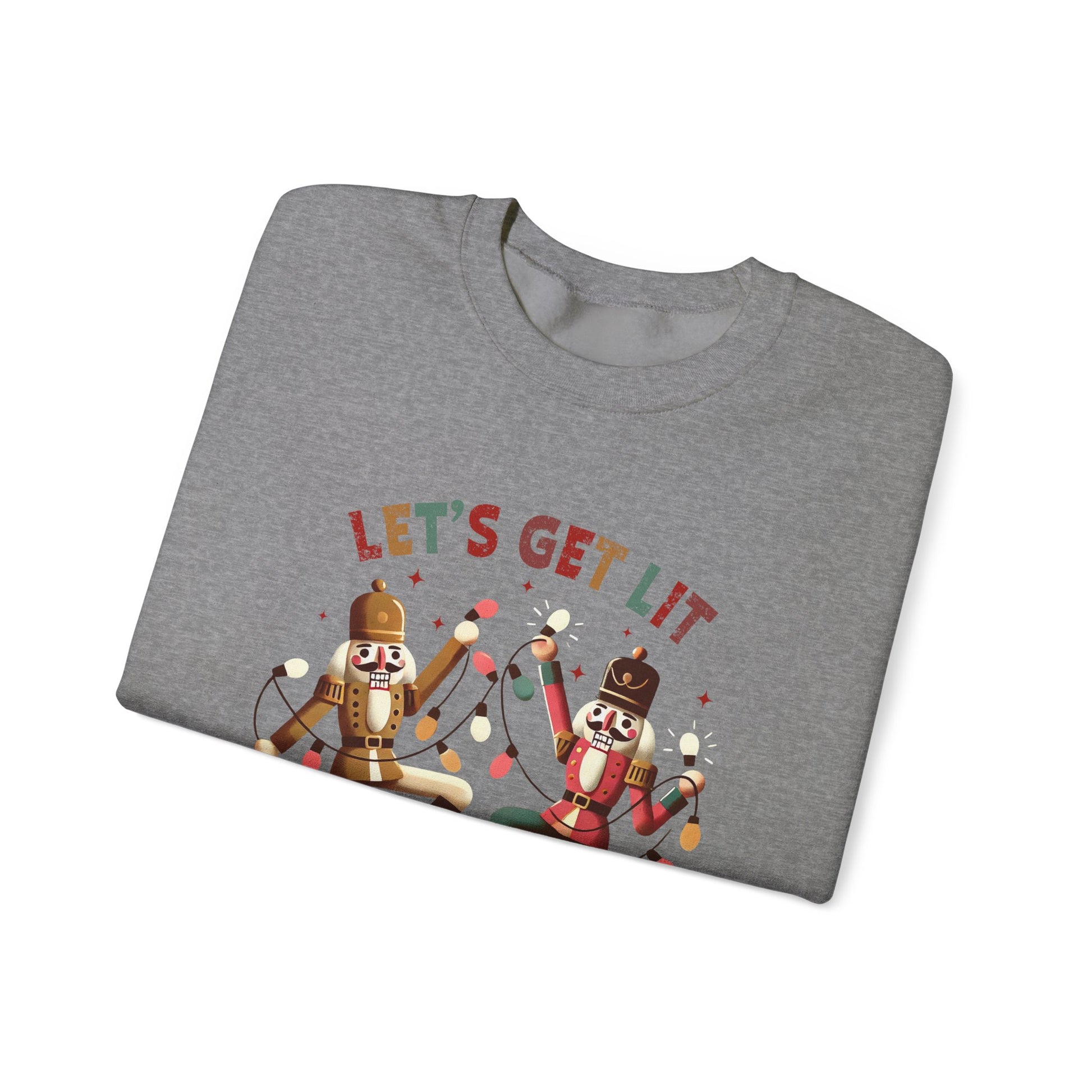 Let's get lit sweatshirt , Funny nutcracker Christmas shirt, Funny nutcracker - PopCultureByDesign36
