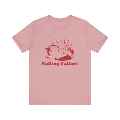 Rolling Fatties Cat TShirt, Funny Cat Graphic Shirt, Cat Lovers Gift - PopCultureByDesign36