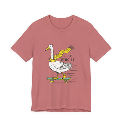 Pun Humor Bird Tee, Bird Lover Gift, Funny Bird Shirt, Skateboard Goose - PopCultureByDesign36