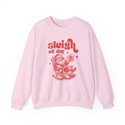 Sleigh All Day Sweatshirt, Santa Inspired, Funny Santa sweatshirt - PopCultureByDesign36