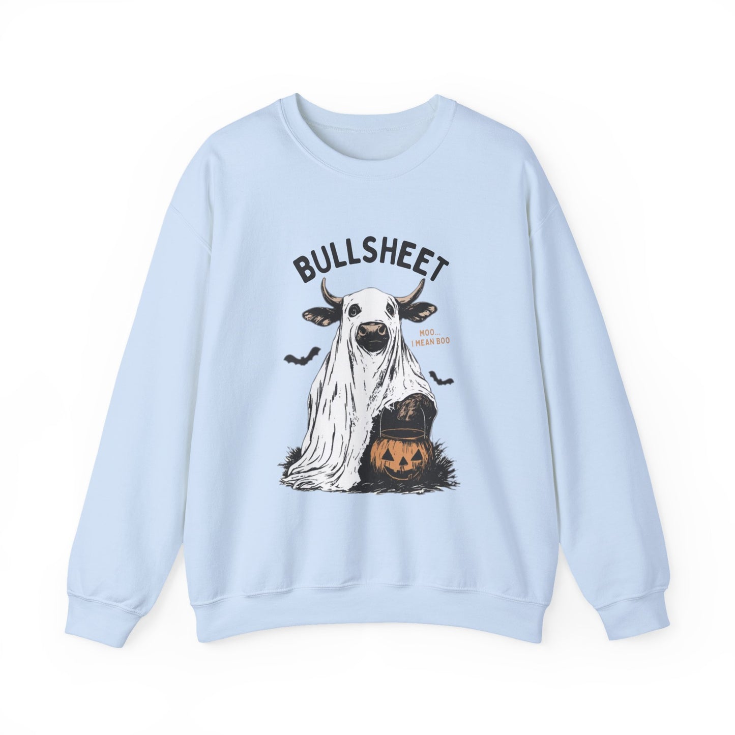 Bull Sheet Sweatshirt, Halloween Ghost Cow Sweatshirt, Trick or Treat Shirt - PopCultureByDesign36