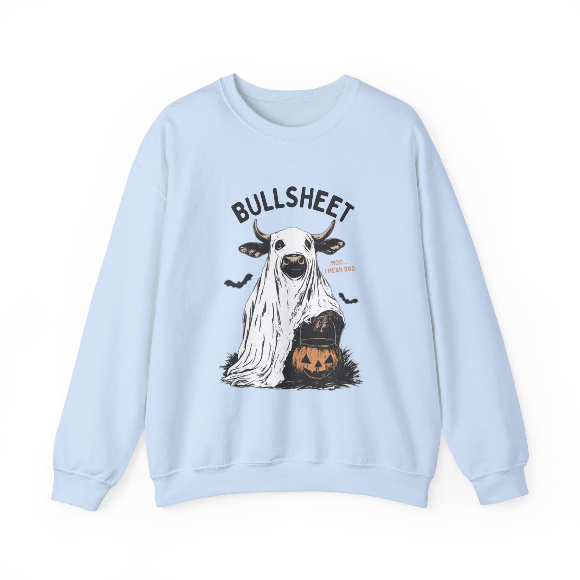 Bull Sheet Sweatshirt, Halloween Ghost Cow Sweatshirt, Trick or Treat Shirt - PopCultureByDesign36