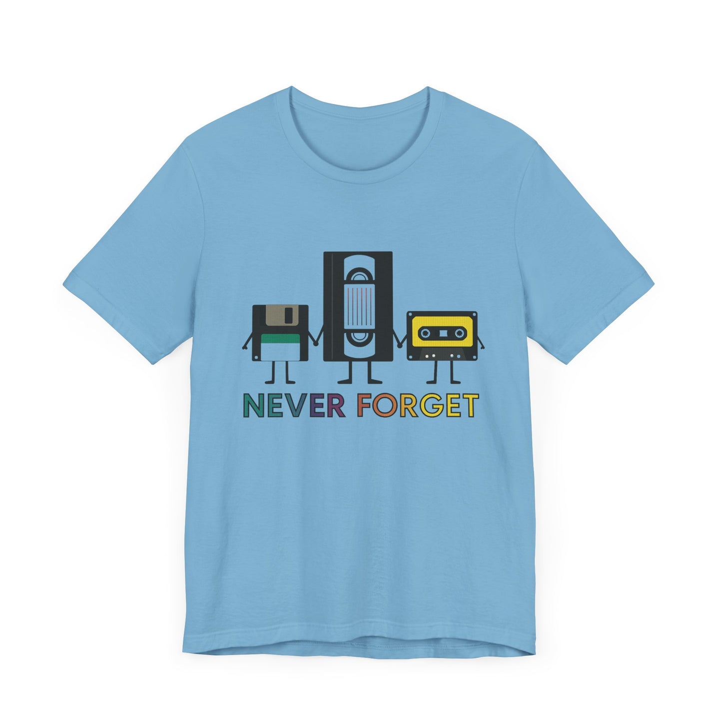Retro VHS & Cassette Tape Unisex Tee, Vintage Never Forget T-Shirt - PopCultureByDesign36