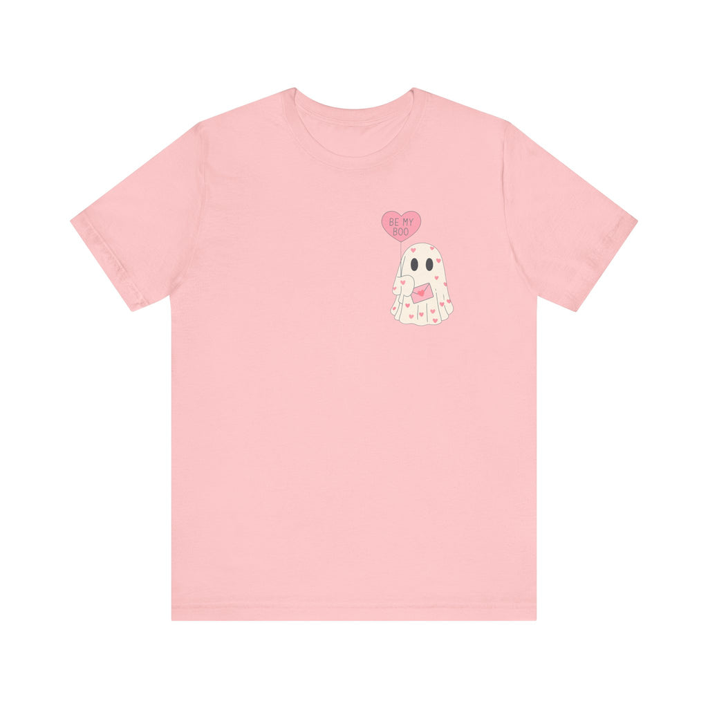 Valentine's 'Be My Boo' Ghost Tee — Cute Ghost Holding 'Be Mine' Balloon by PopCultureByDesign36